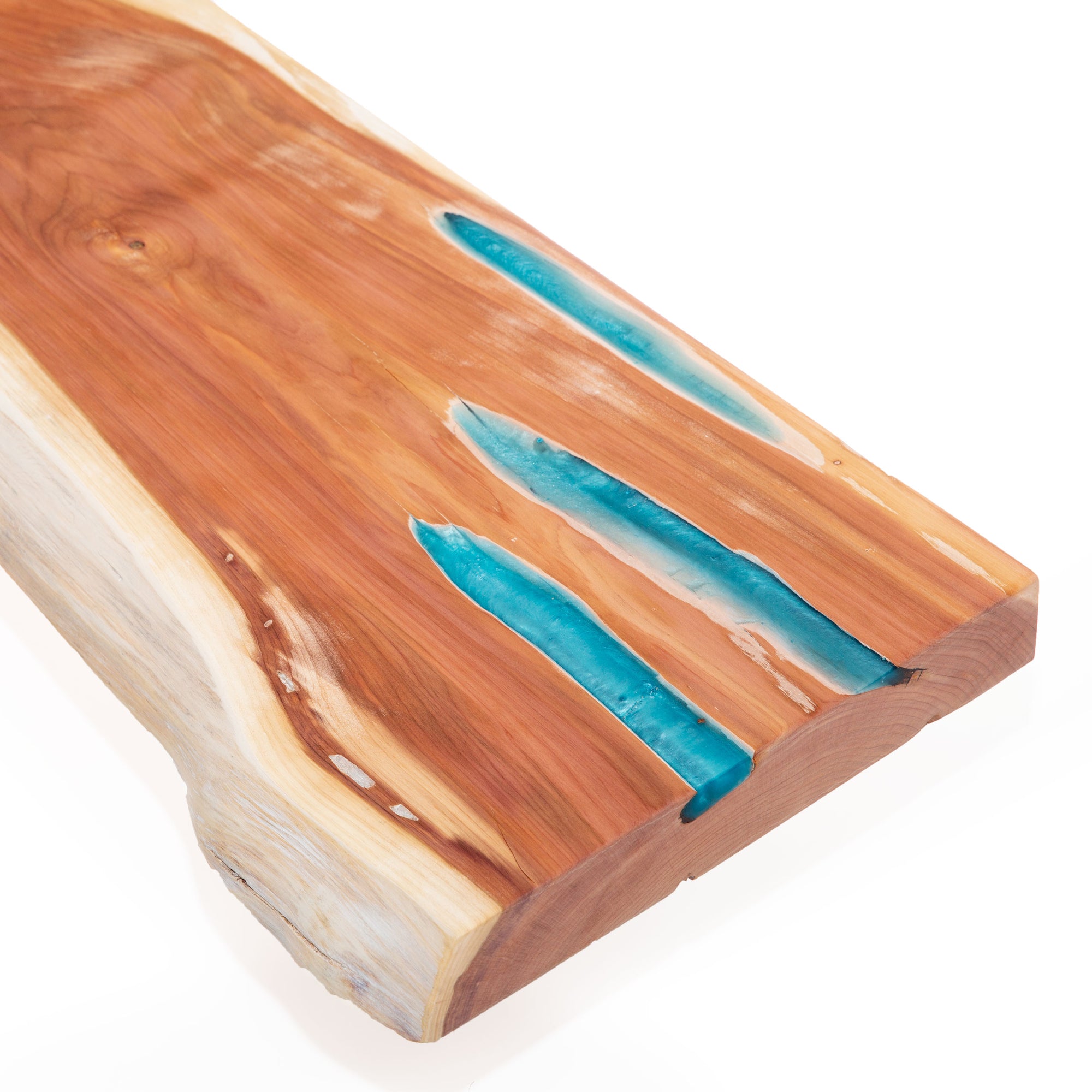 Turquoise  Cedar Floating Shelves