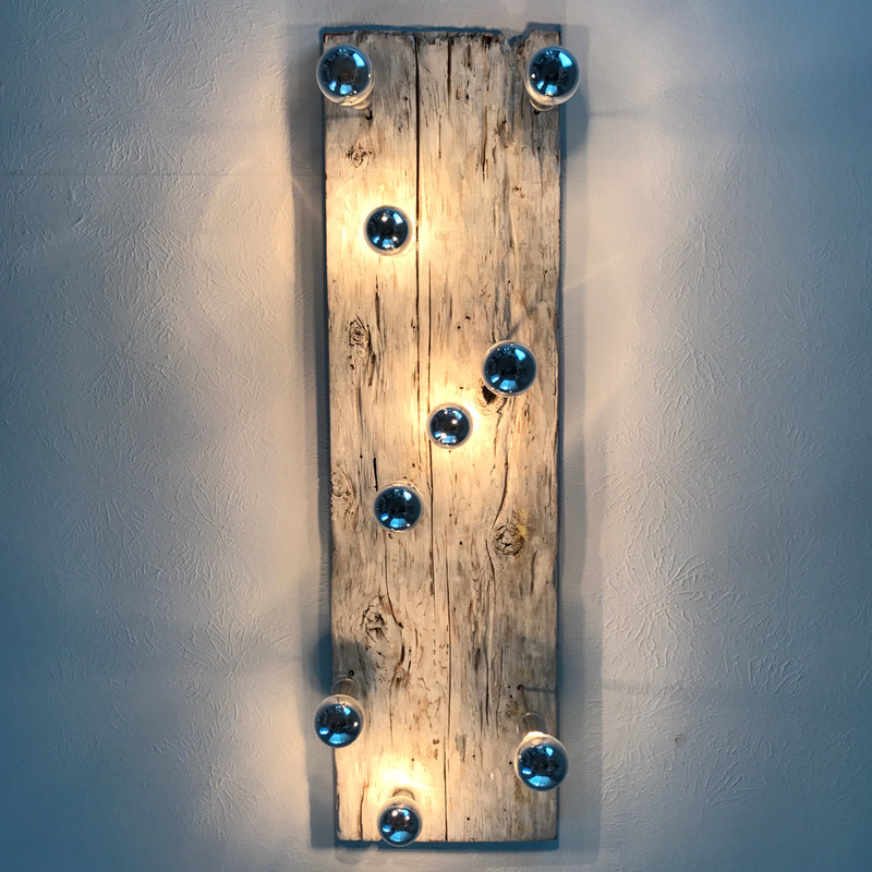 Reclaimed wood with hanging lights