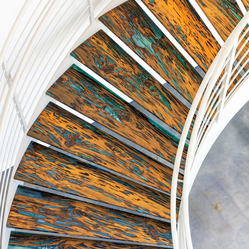 Pecky Cypress Staircase