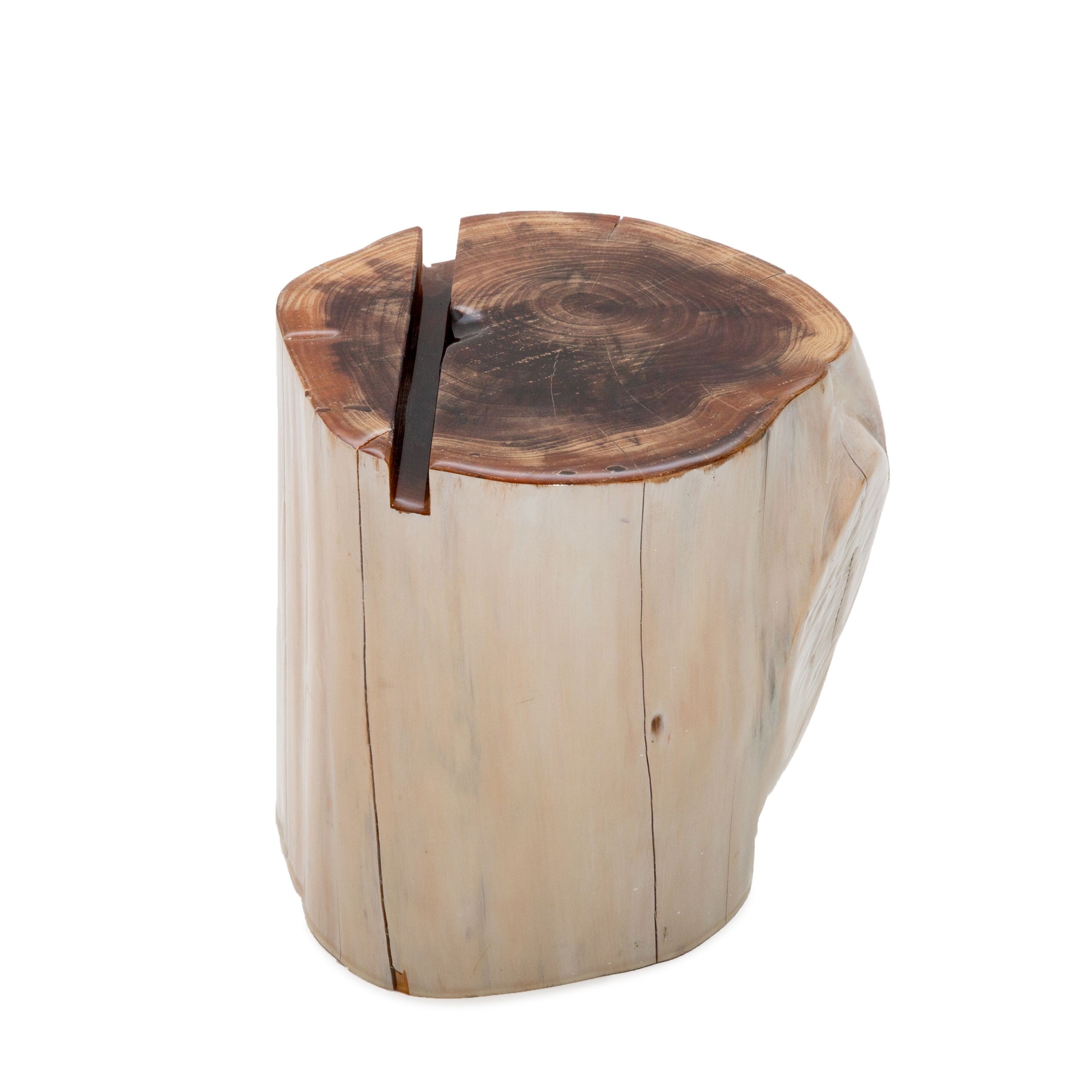 Whitewashed Stump iPad Holder