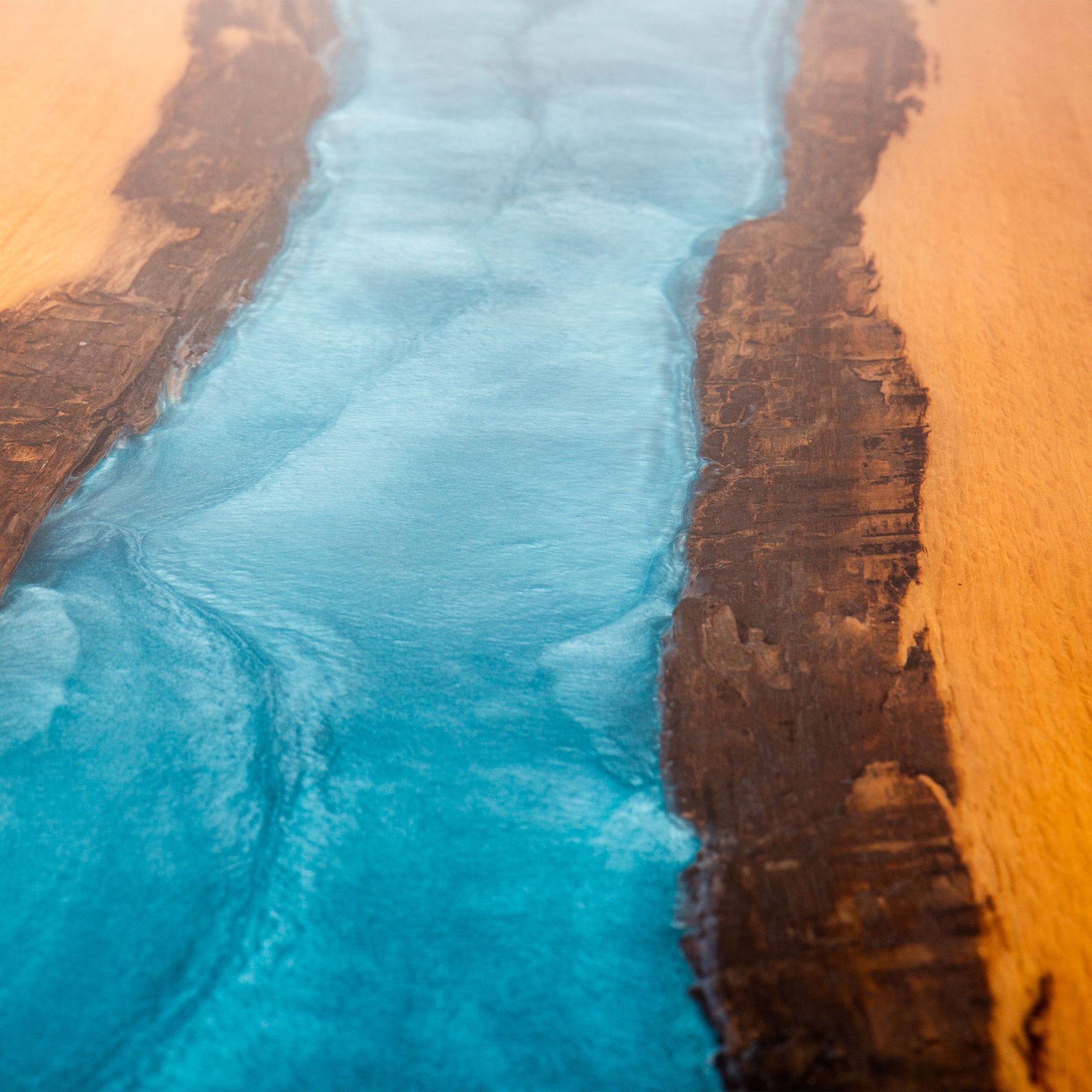 Buried Live Oak Turquoise River Table Top