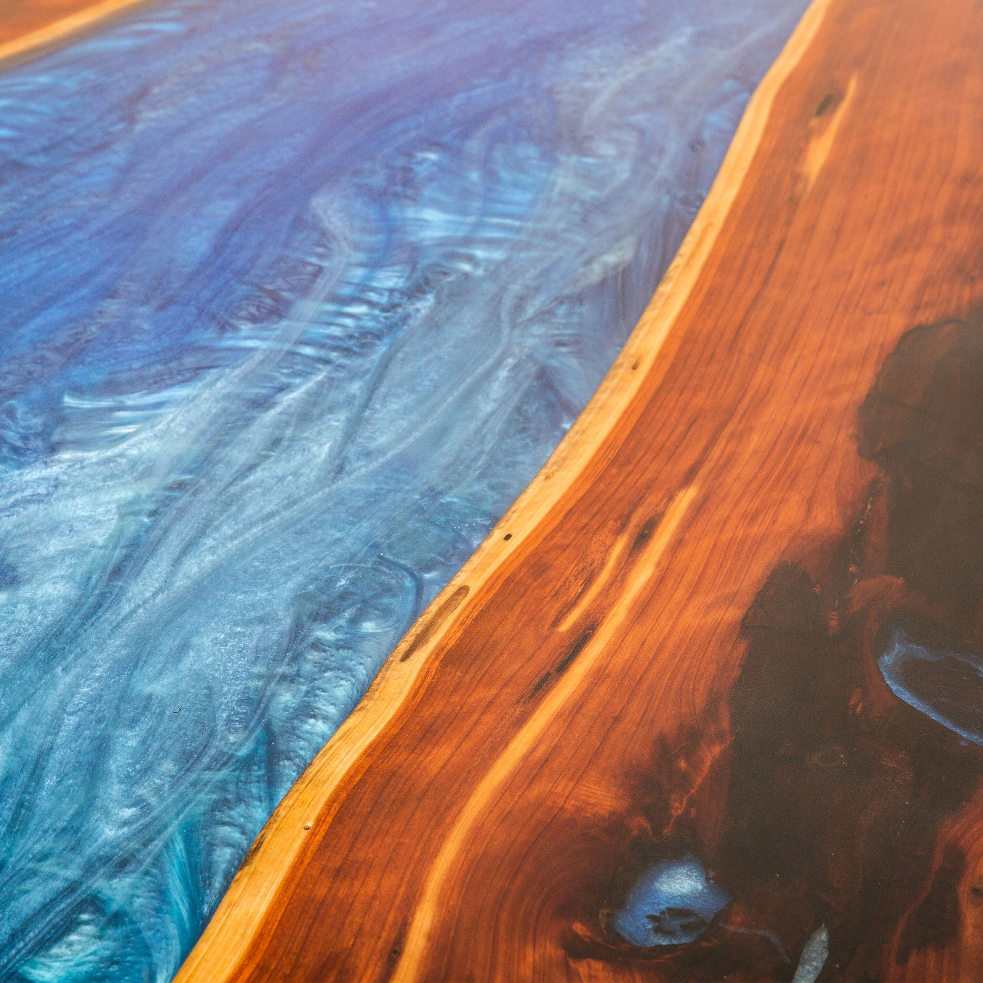 Tigers Eye River Table Top