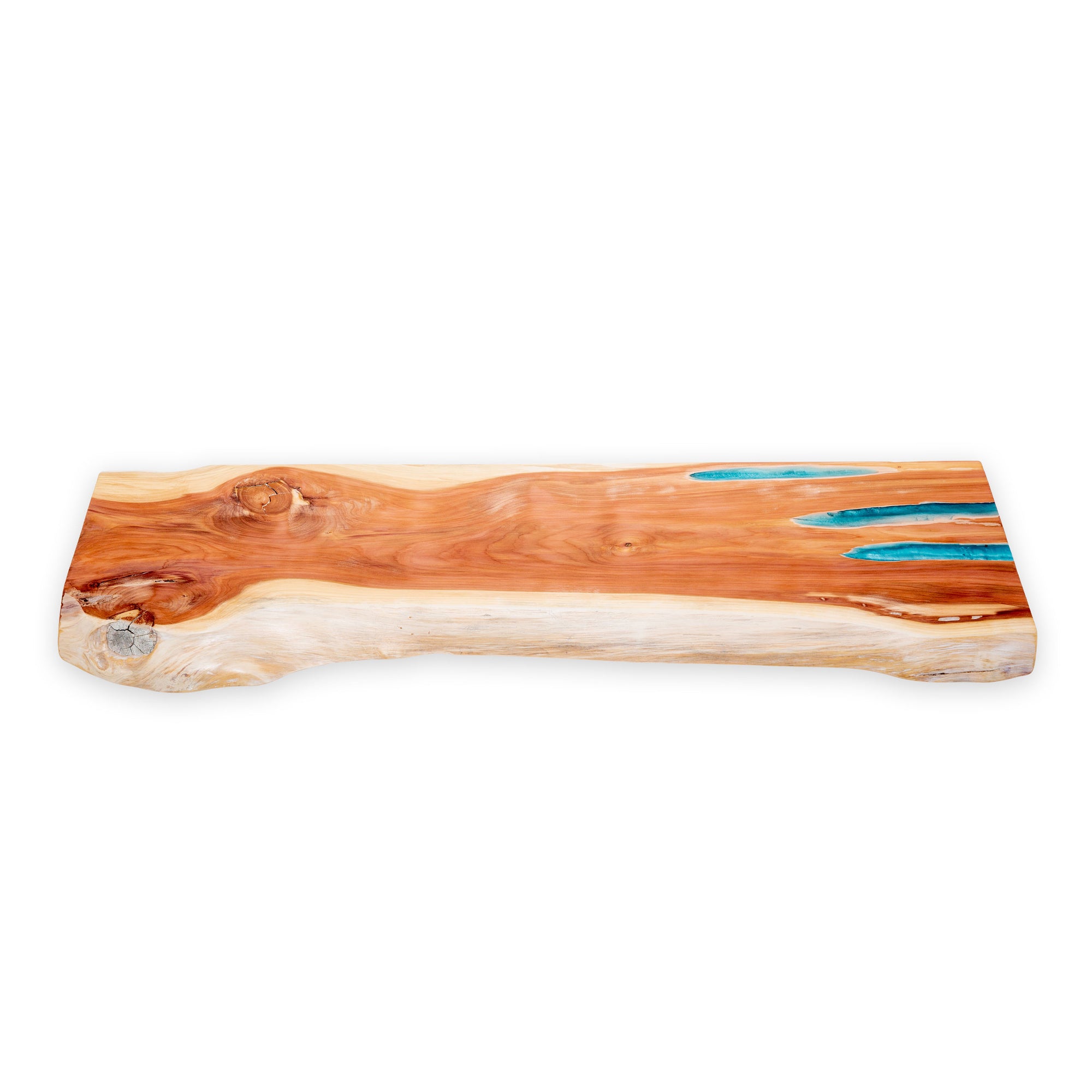 Turquoise  Cedar Floating Shelves